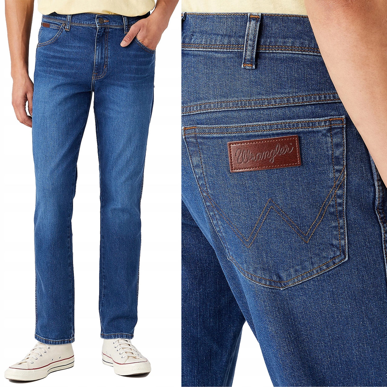 Wrangler Texas Game On klasické tmavé rovné džíny W38 L30