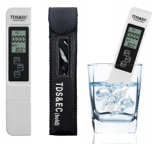 Miernik Twardości Wody Tds Ec Temp Osmoza Tester Etui
