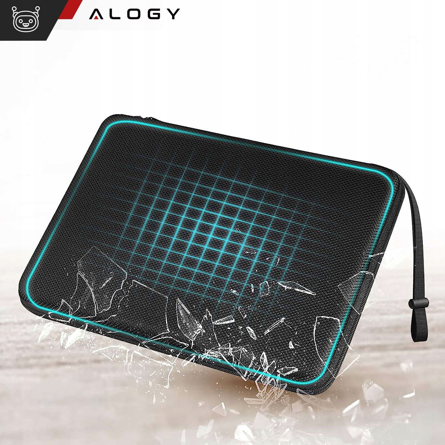 ETUI CASE WYTRZYMAŁA TORBA FUTERAŁ NA LAPTOP TABLET 13-14 CALI HARD FOAM Marka Alogy