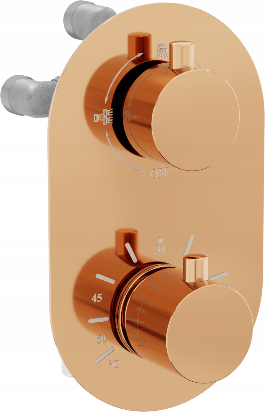 

Mexen Kai Bateria Podtynkowa Termostat Rose Gold