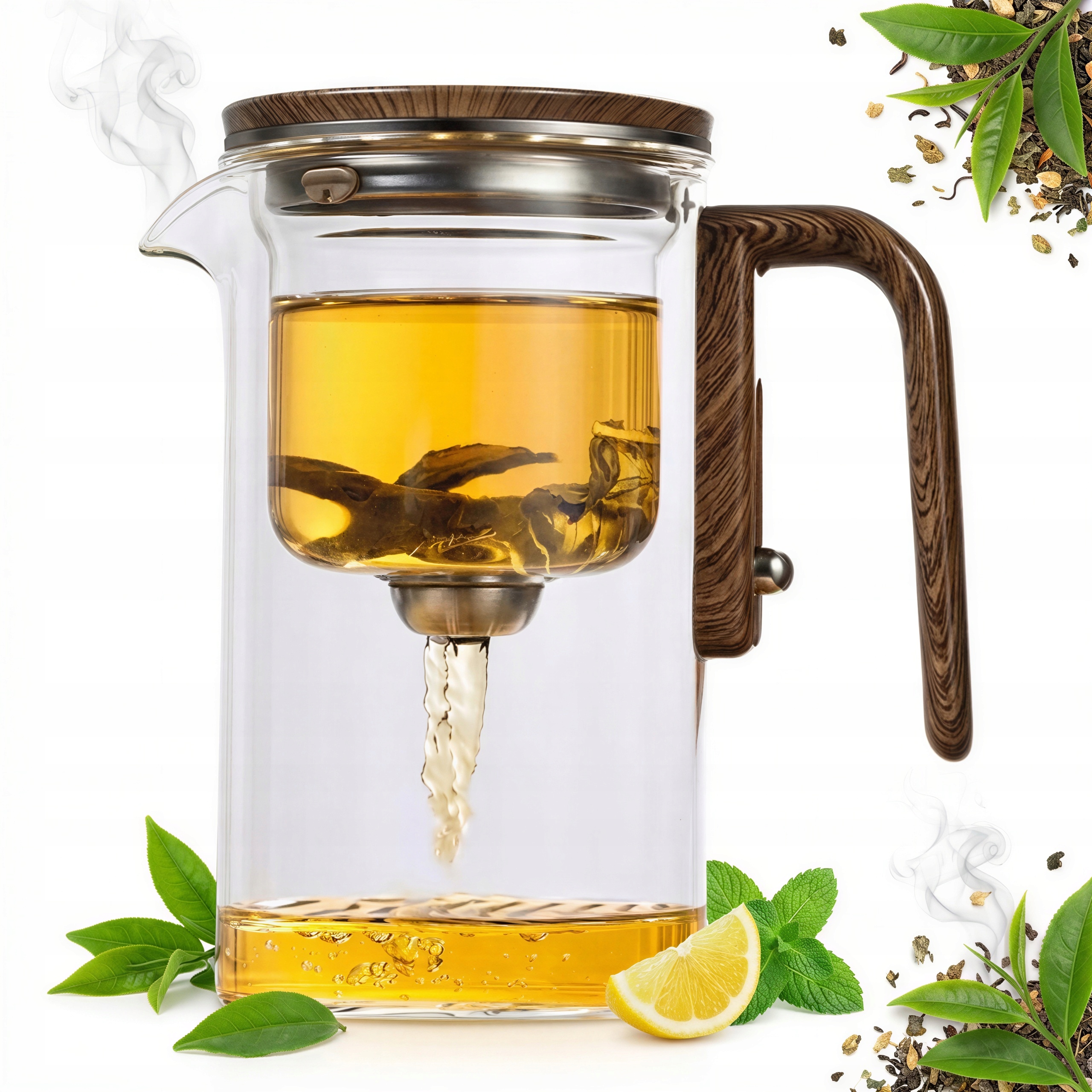 Skleněná Konvice 750 ML S Magnetickým Vypouštěcím Ventilem Na Čajovou Kávu