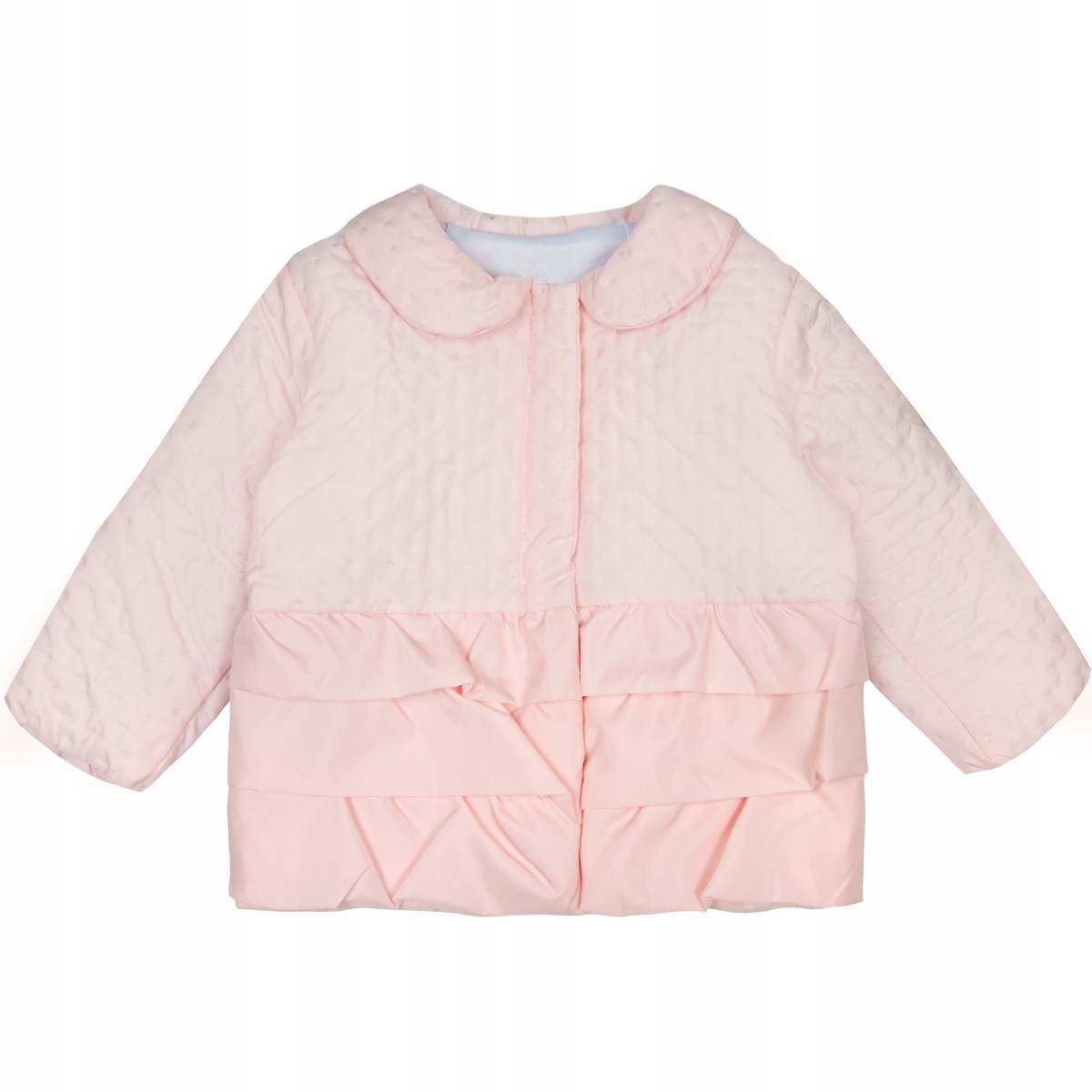 PŁASZCZYK dziewczęcy DO CHRZTU jasny róż 98