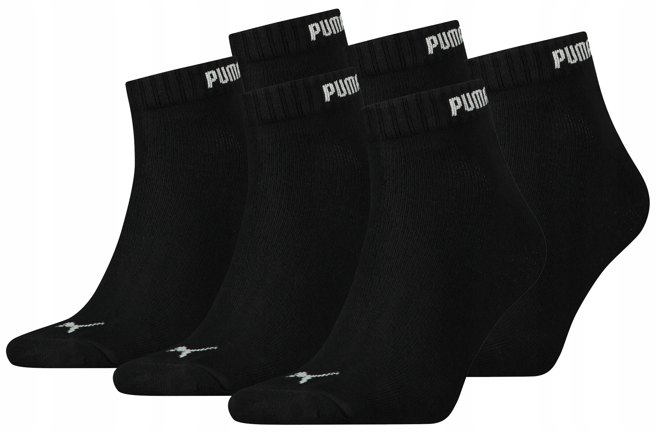 6 PAR PUMA SKARPETKI ZA KOSTKI CZARNE 43-46