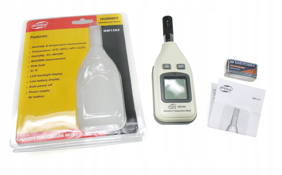 HIGROMETR MIERNIK WILGOCI I TEMPERATURY POWIETRZA Rodzaj higrometr