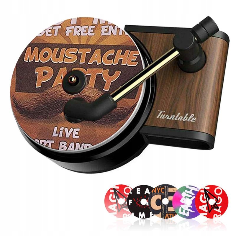Car Air Freshener Record Player Car Clip Vinyl Spi