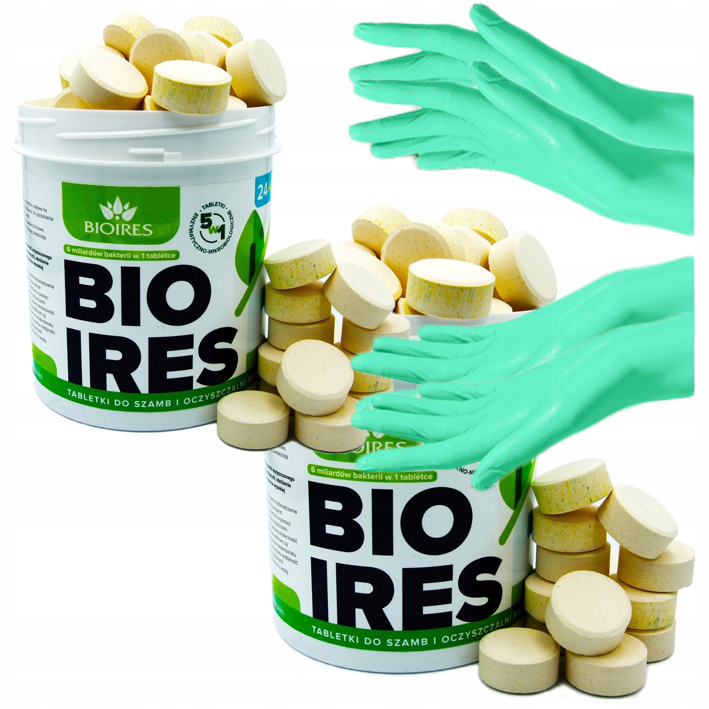 2x Tabletki bio bakterie do szamba oczyszczalni Bioires Tabs zapas na rok