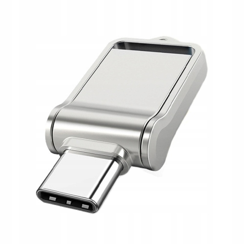 DUAL PENDRIVE 64GB z USB-C i USB 2.0 SREBRNY