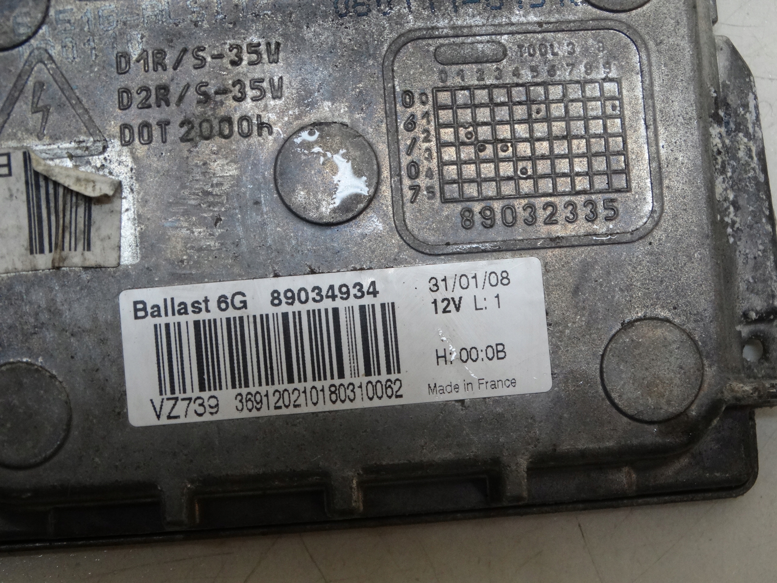 control unit XENON VALEO LAGUNA III right 89034934
