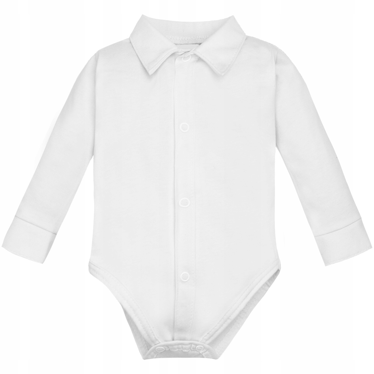 KOSZULOBODY body ELEGANCKIE z kołnierzykiem CHRZEST chrzciny BIAŁE 68