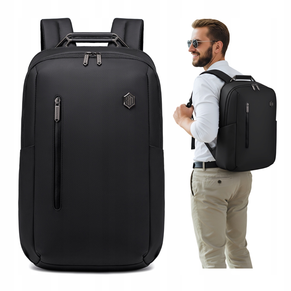 Batoh pánský městský elegantní obchodní na notebook 15,6 černý s Usb portem