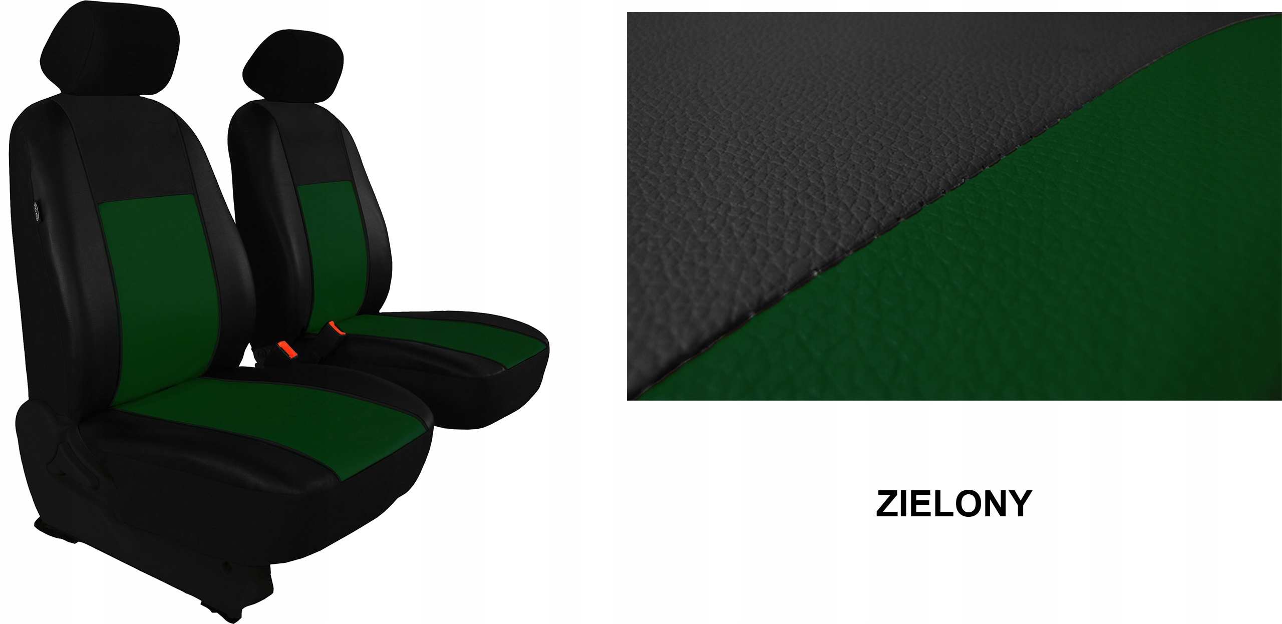 SKÓRZANE POKROWCE MIAROWE BUS FORD TRANSIT 6 1+1 Model Pelle