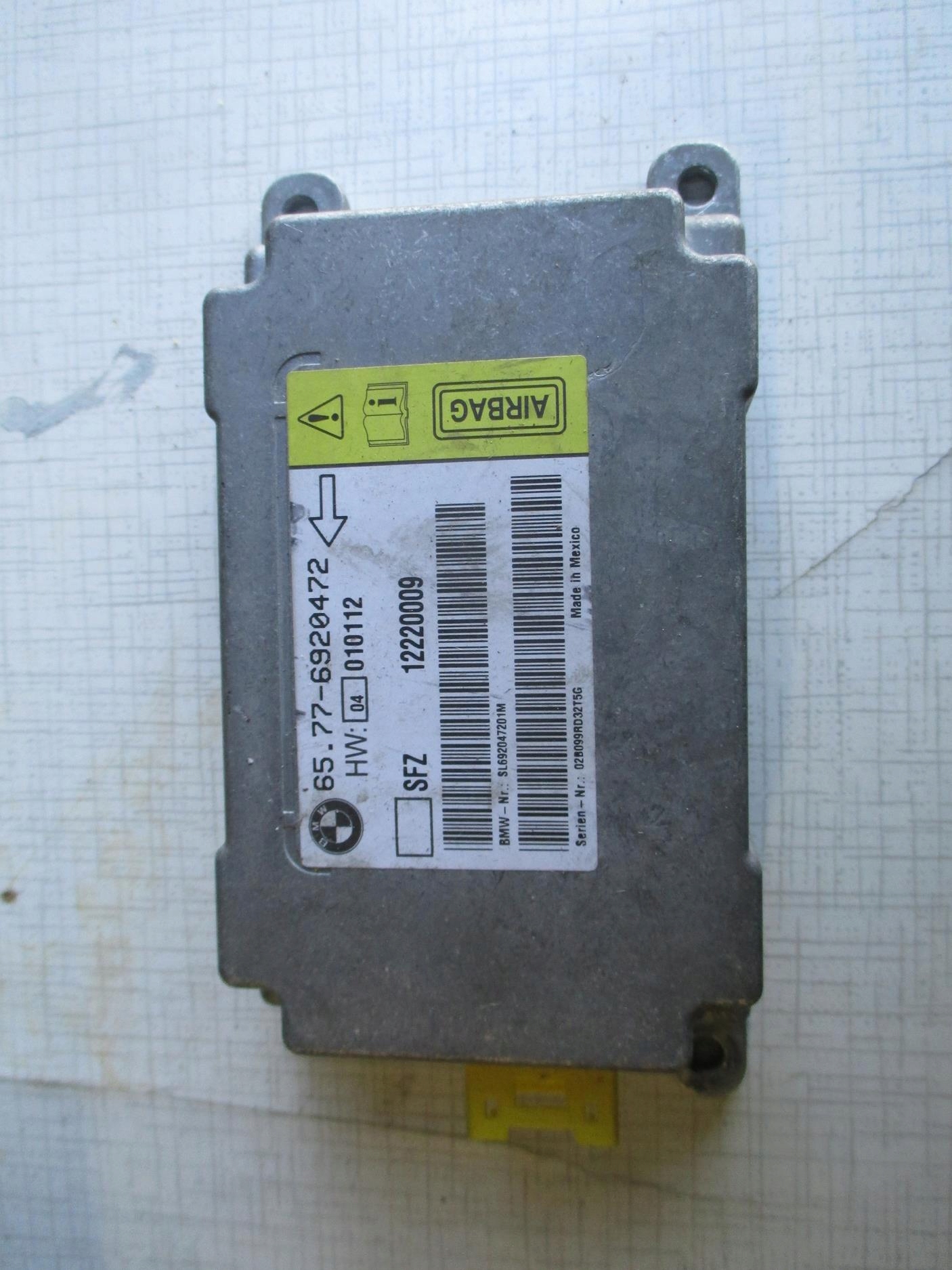 BMW E65 4.4i 01-05 SENSOR PODUSZEK AIRBAG 6920472