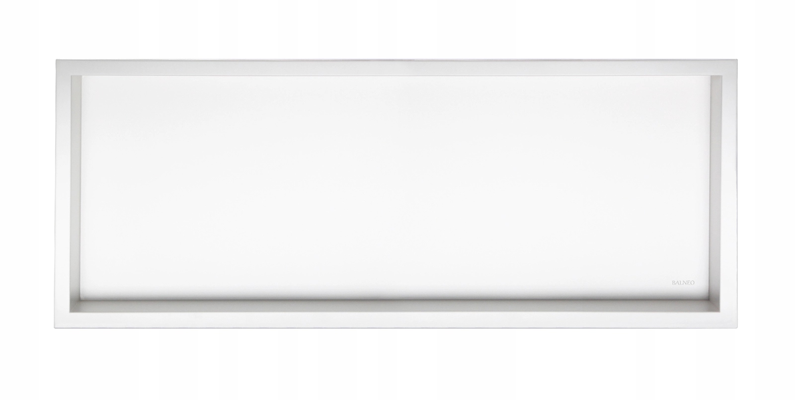 Balneo Wall-box One White Jednoduchá polica biela 90x30x10 cm, OB-WH6