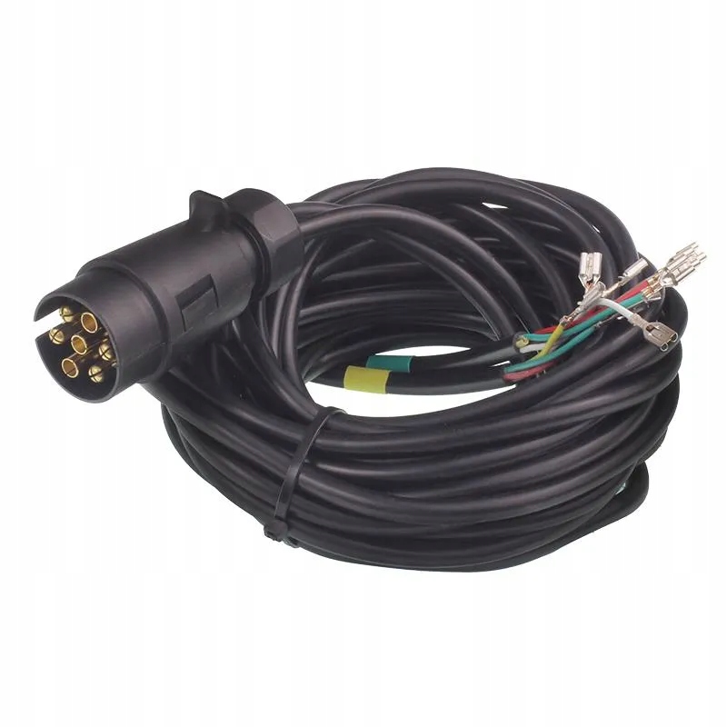 WIĄZKA ELEKTRYCZNA DO PRZYCZEPY Z WTYCZKĄ 7/12V + PRZEWÓD 2X5M, H.R-GMPWEDP