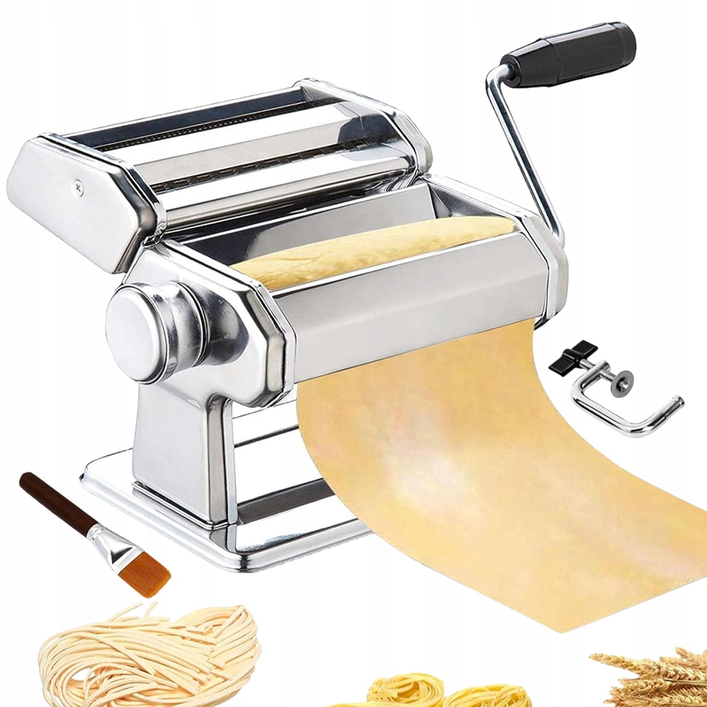 Strojek Na Těstoviny Černý Ocelový Do Kuchyně Krájení Regulace Řezu XL