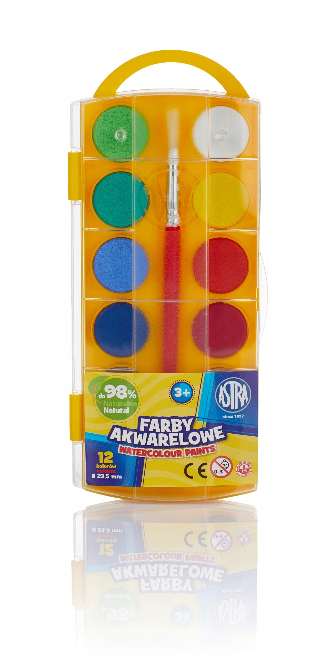 FARBY AKWARELOWE 12KOL fi-23,5 EURO ASTRA
