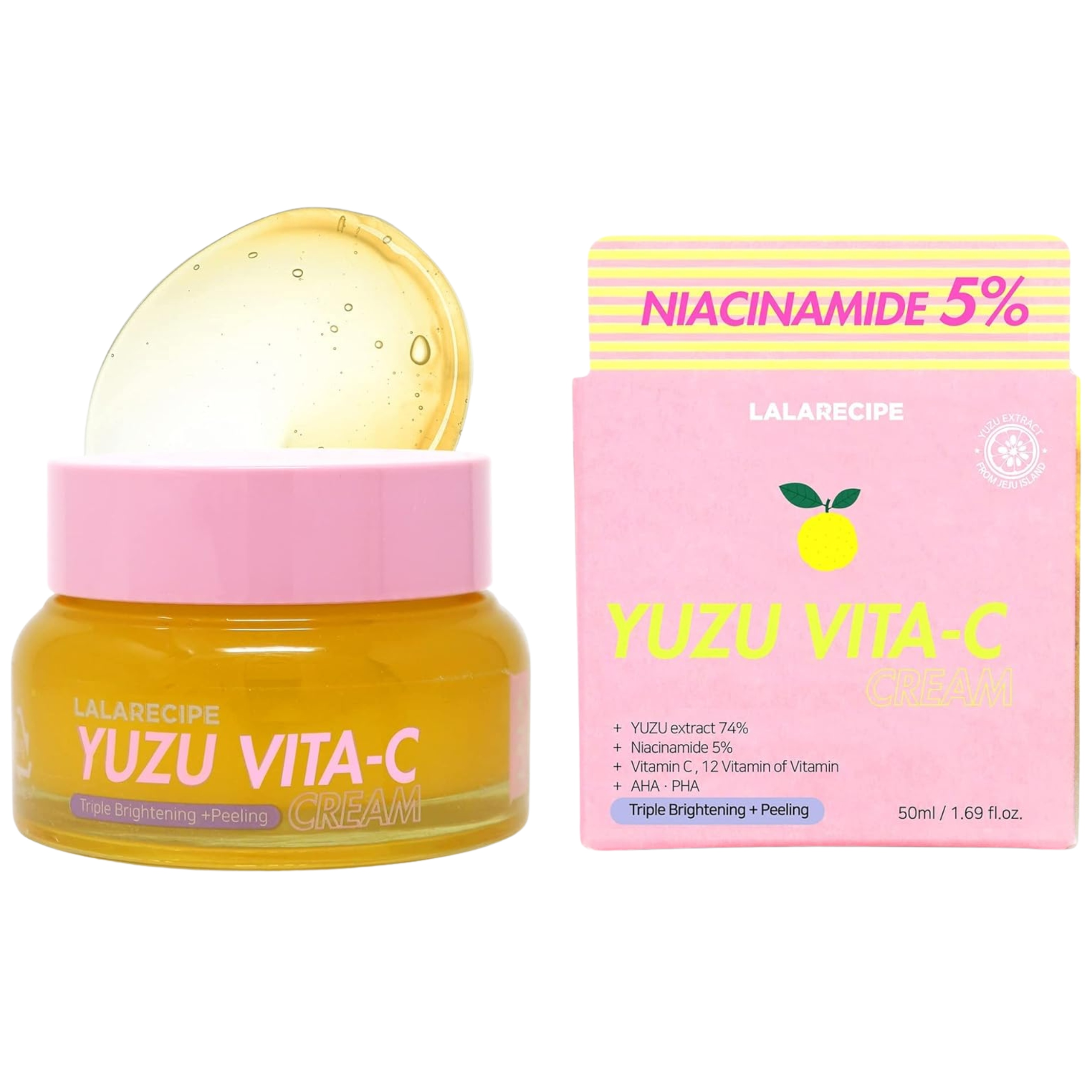 Rozjasňující hydratační krém na obličej LalaRecipe Yuzu Vita-C Cream 50 ml