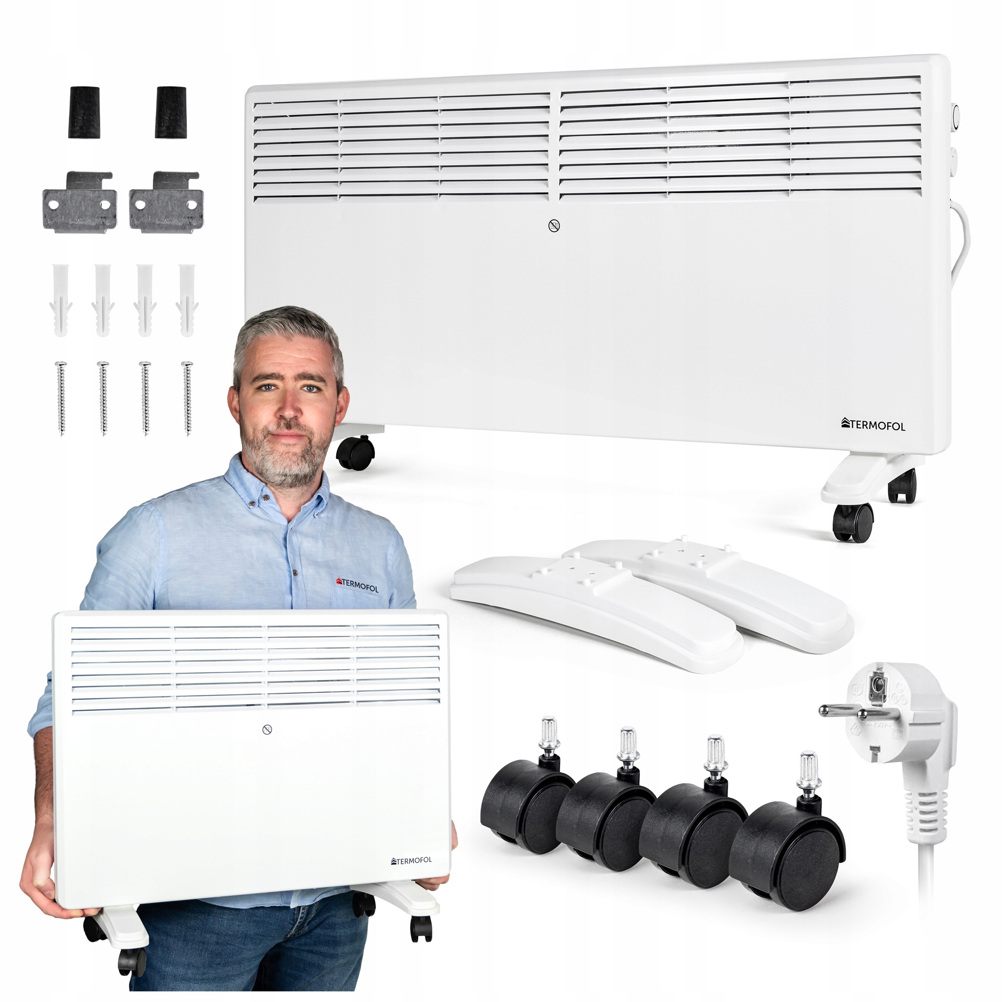 Elektrický Konvektorový Ohrievač 2500W S Nastaviteľnou Reguláciou