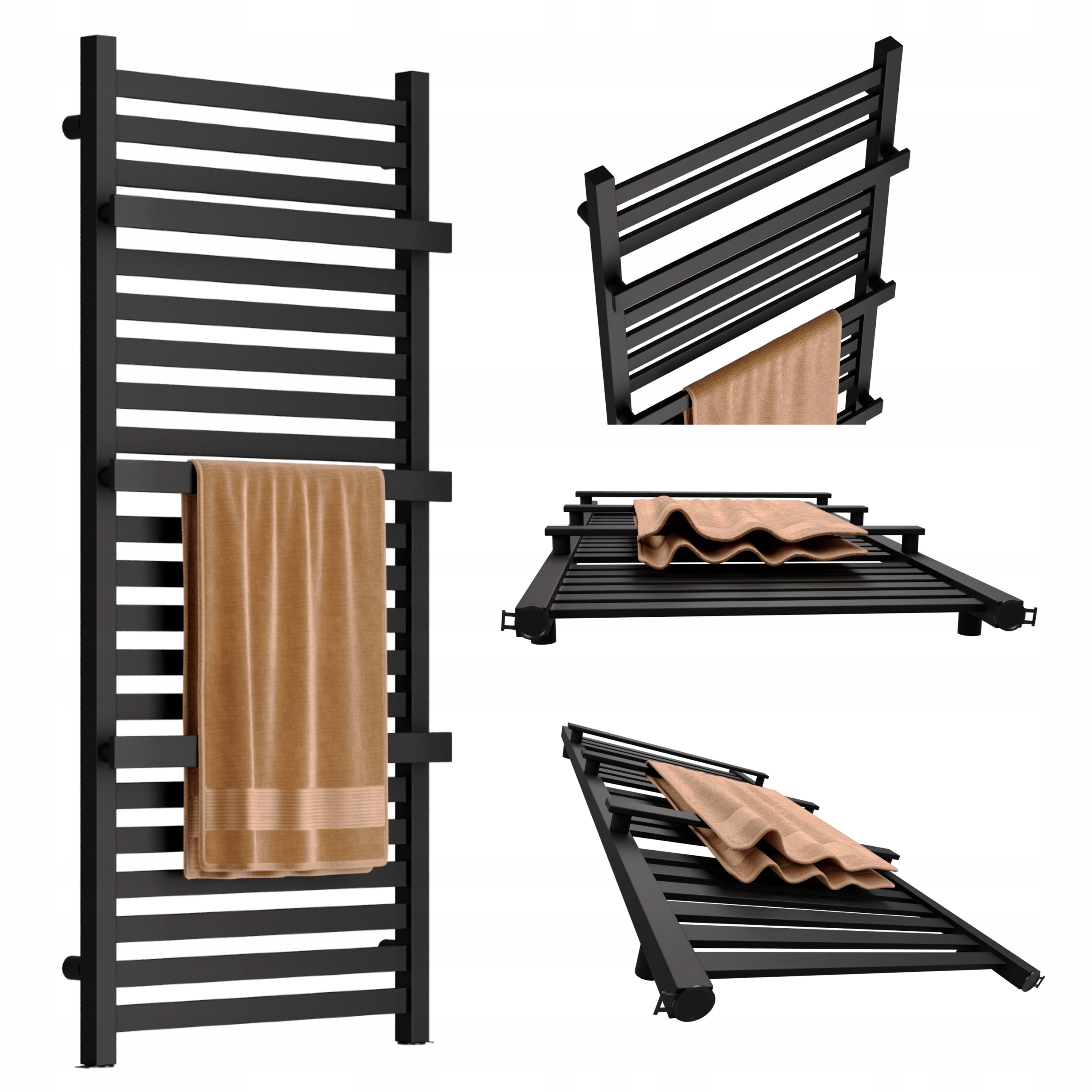 Koupelnový Radiátor Gold 1150X430 Černá Struktura