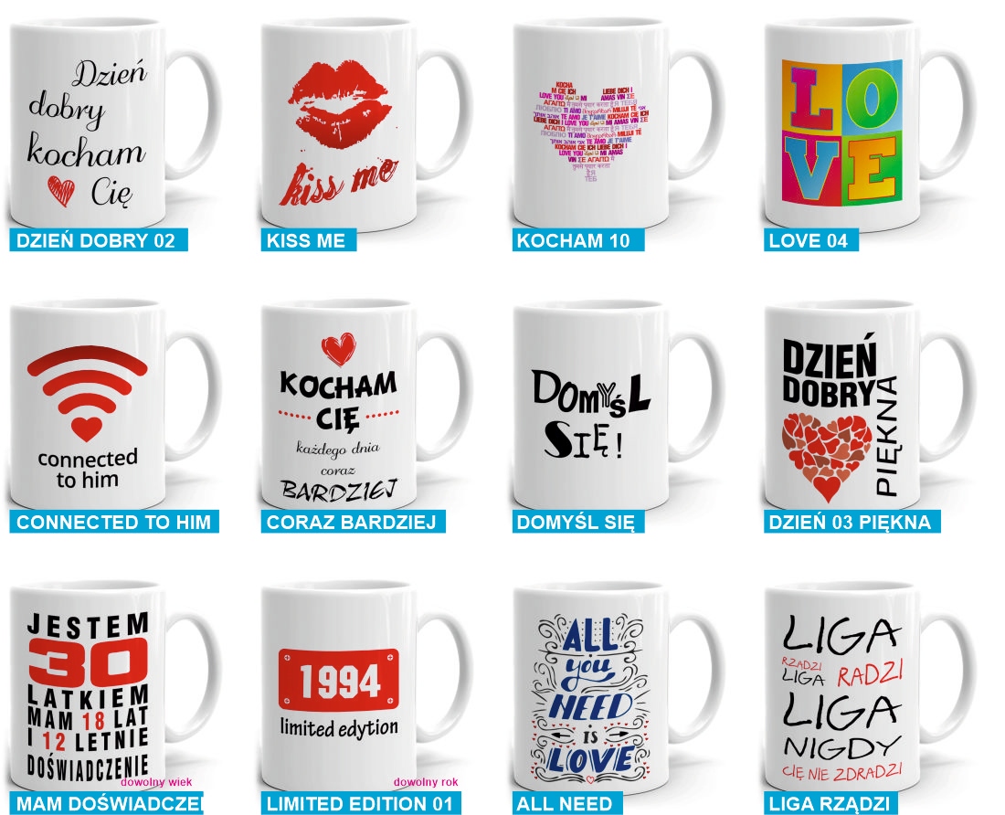 kubek dla mamy, dzień matki Linia wzory dla niego - faceta
