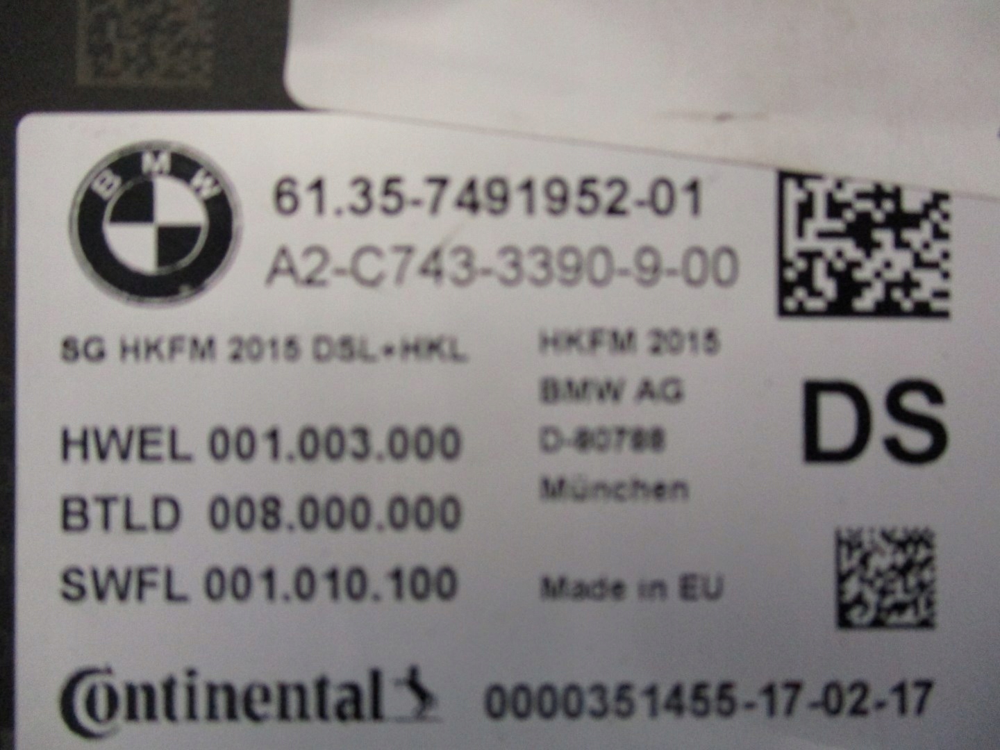 modulo Centralina BMW 7491952