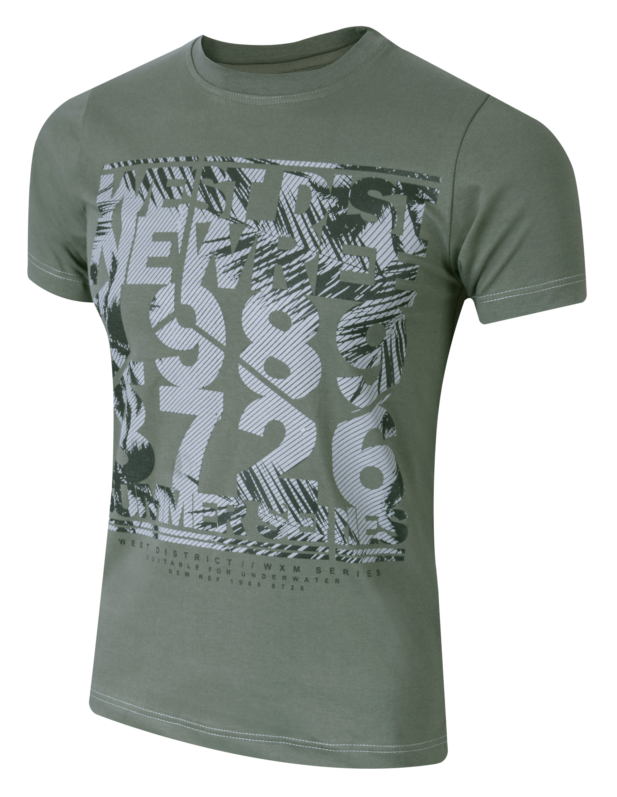 

T-shirt Koszulka Koszulki Męskie KM05 r 3XL oliwka