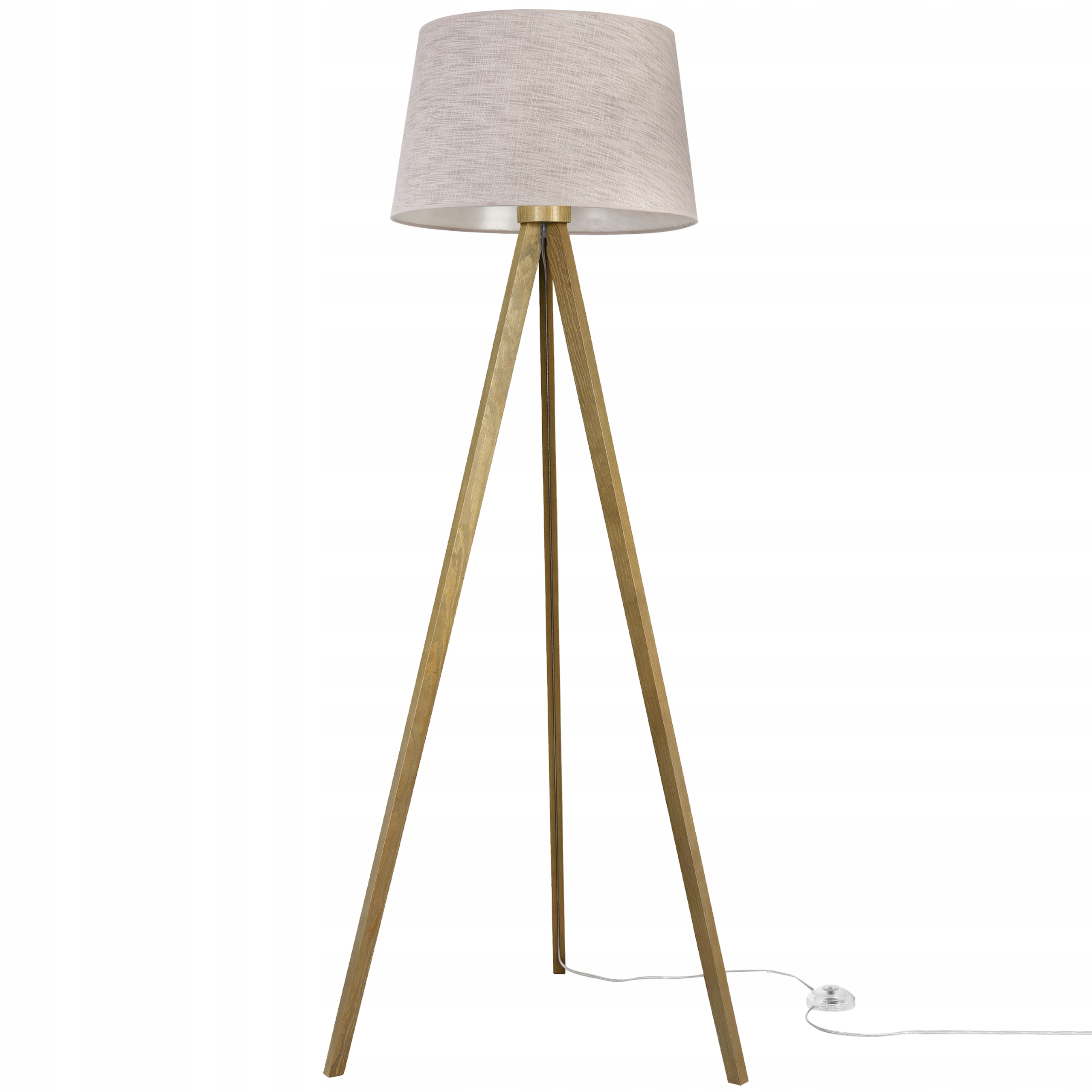 Stojacia podlahová lampa trojnožka s boho tienidlom do spálne, kvalita z Poľska