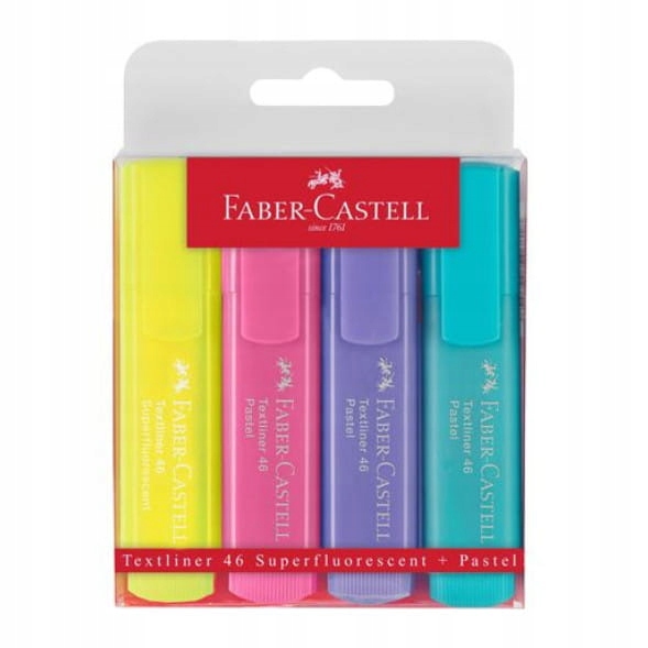 

Zakreślacz pastelowy Textliner 1546 4 kol Faber Ca