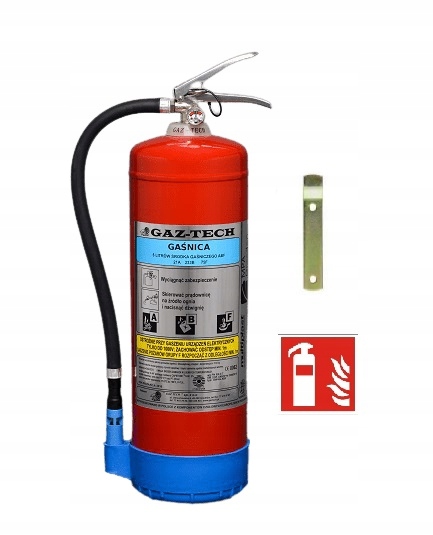 

Gaśnica płynowa 6L Gaz Tech GW-6X Ab Abf Plus