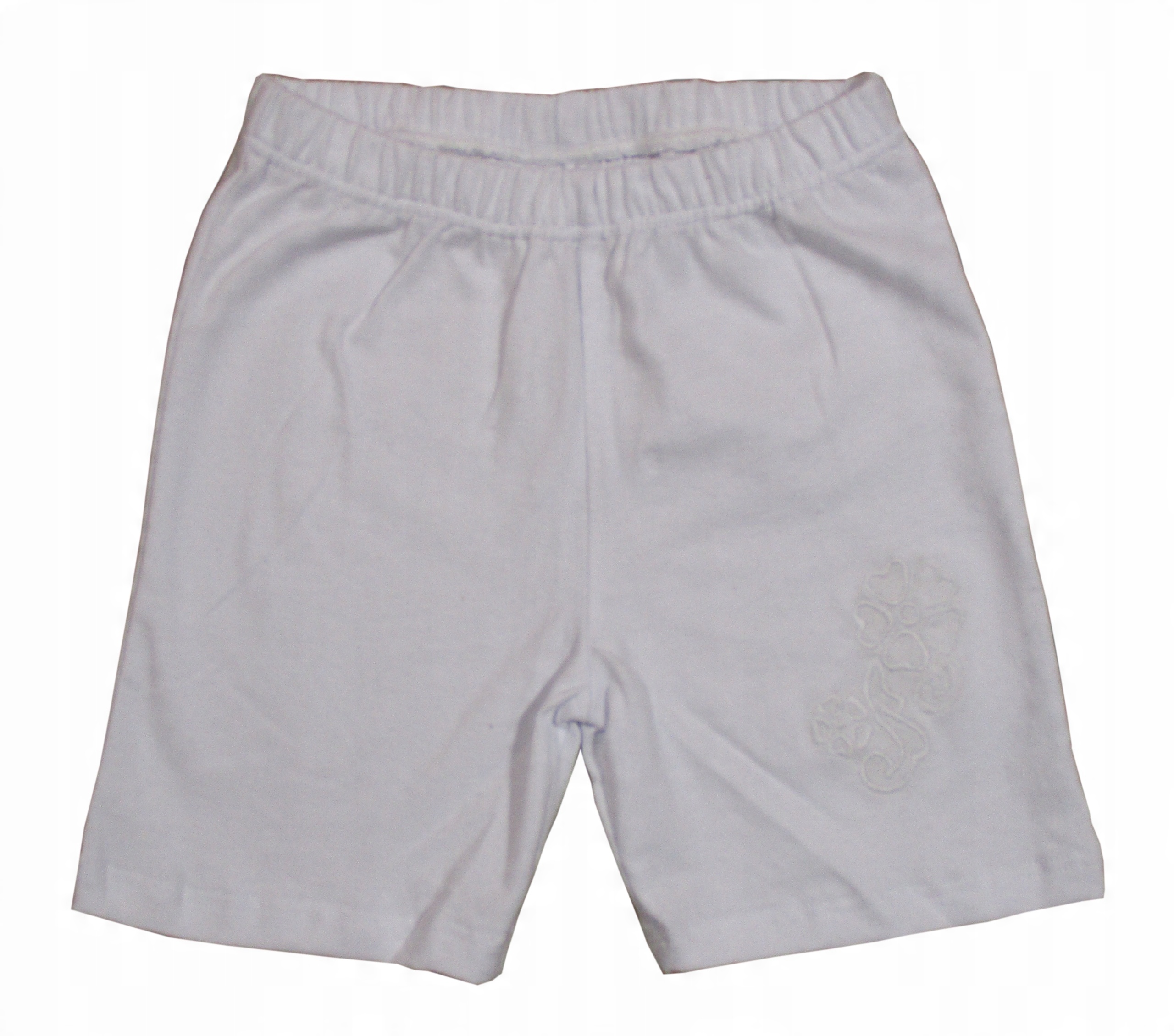 

Legginsy getry krótkie spodenki białe 134 bawełna