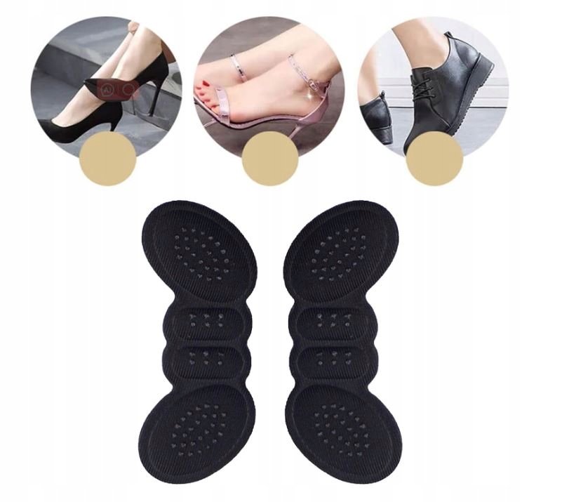 PIANKOWE ZAPIĘTKI DO BUTÓW SPORTOWYCH SZPILEK WKŁADKI NA OTARCIA CZARNY Rodzaj zapiętki