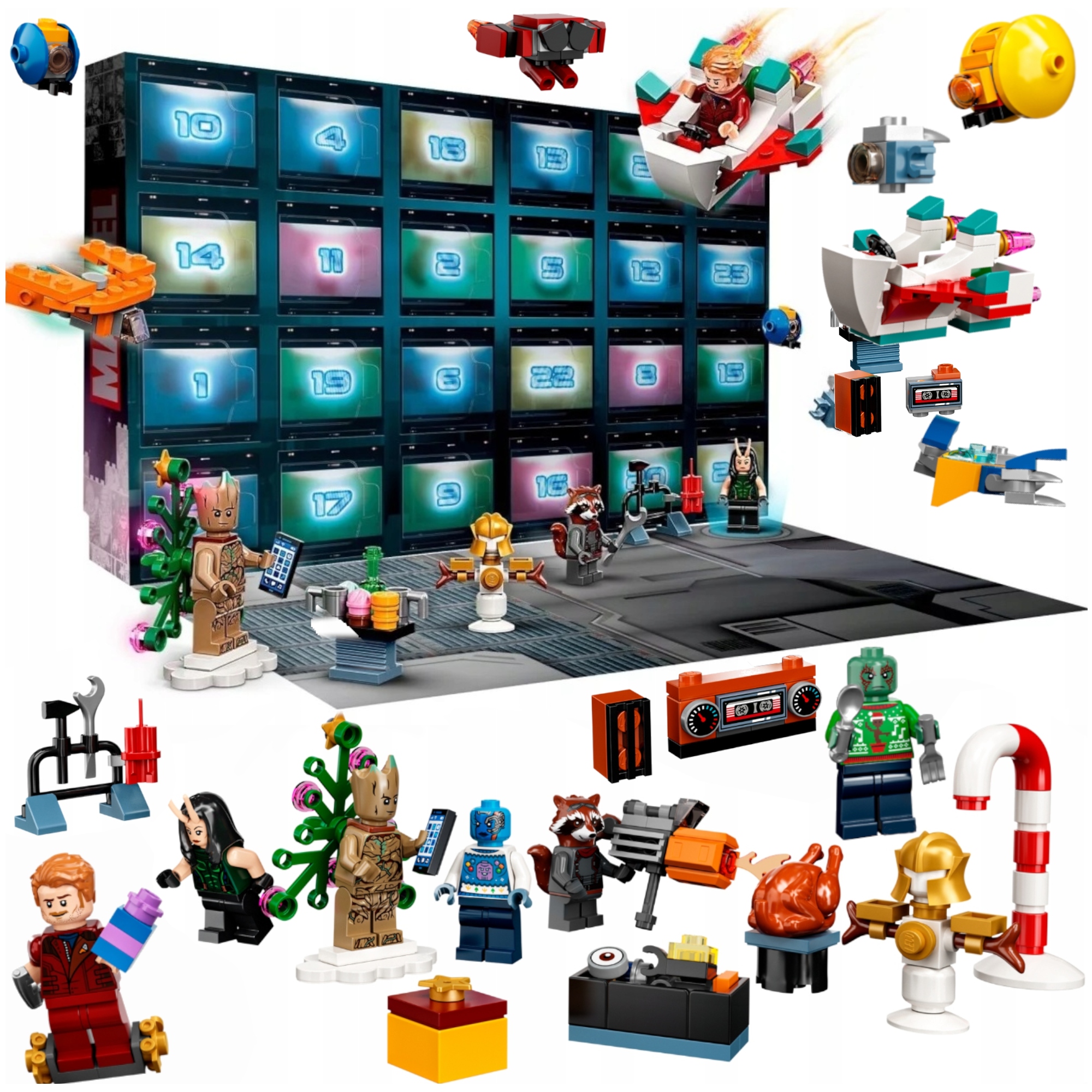 LEGO ŚWIĄTECZNY ZESTAW KALENDARZ ADWENTOWY NA PREZENT 268 ELEMENTÓW
