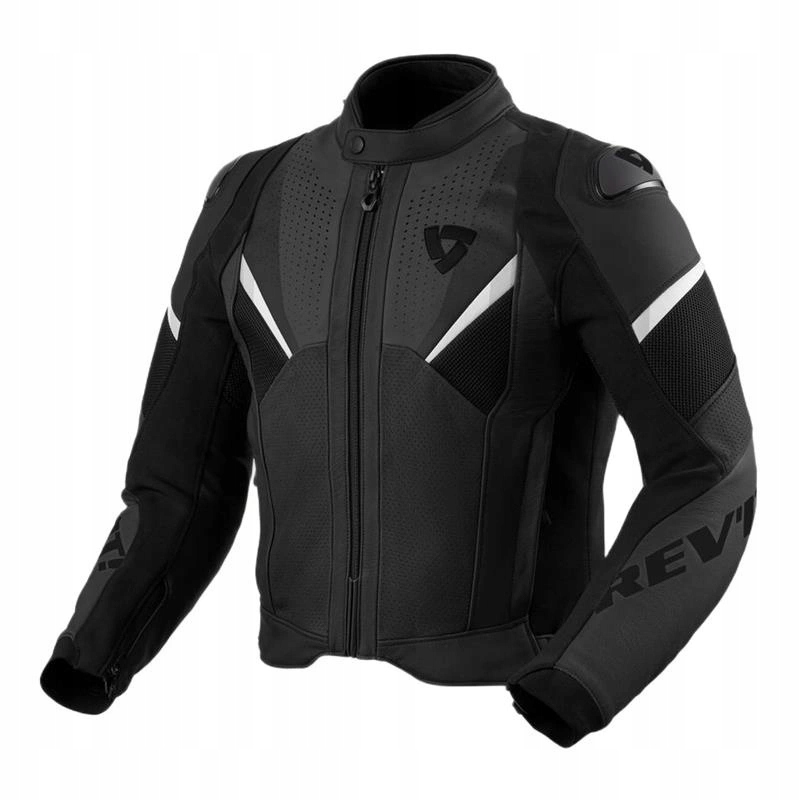 Kožená motocyklová bunda Revit Automate Black čierna