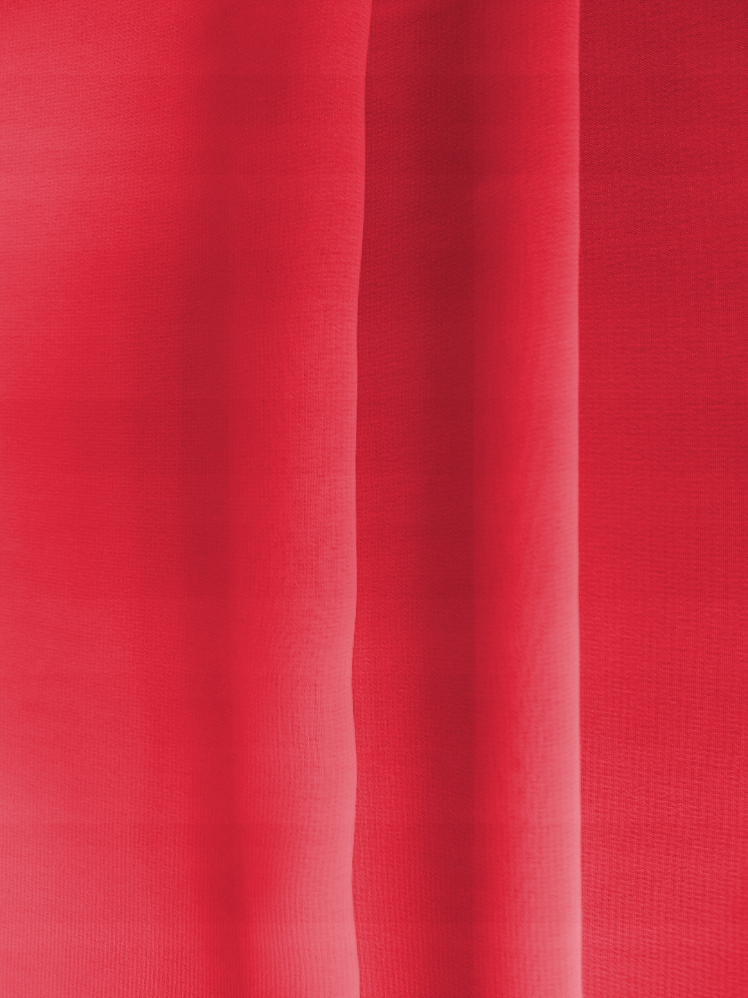 šifon červený hladký tkanina 10m záclony