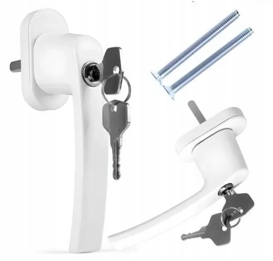 

Klamka Do Okna Z Kluczykiem Zamkiem Okienna Biała