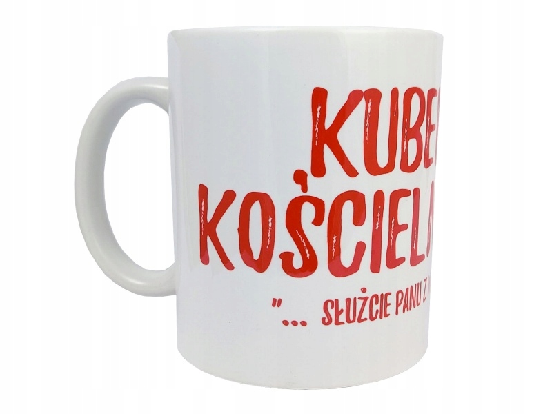 

Kubek Kościelnego Służcie Panu z weselem