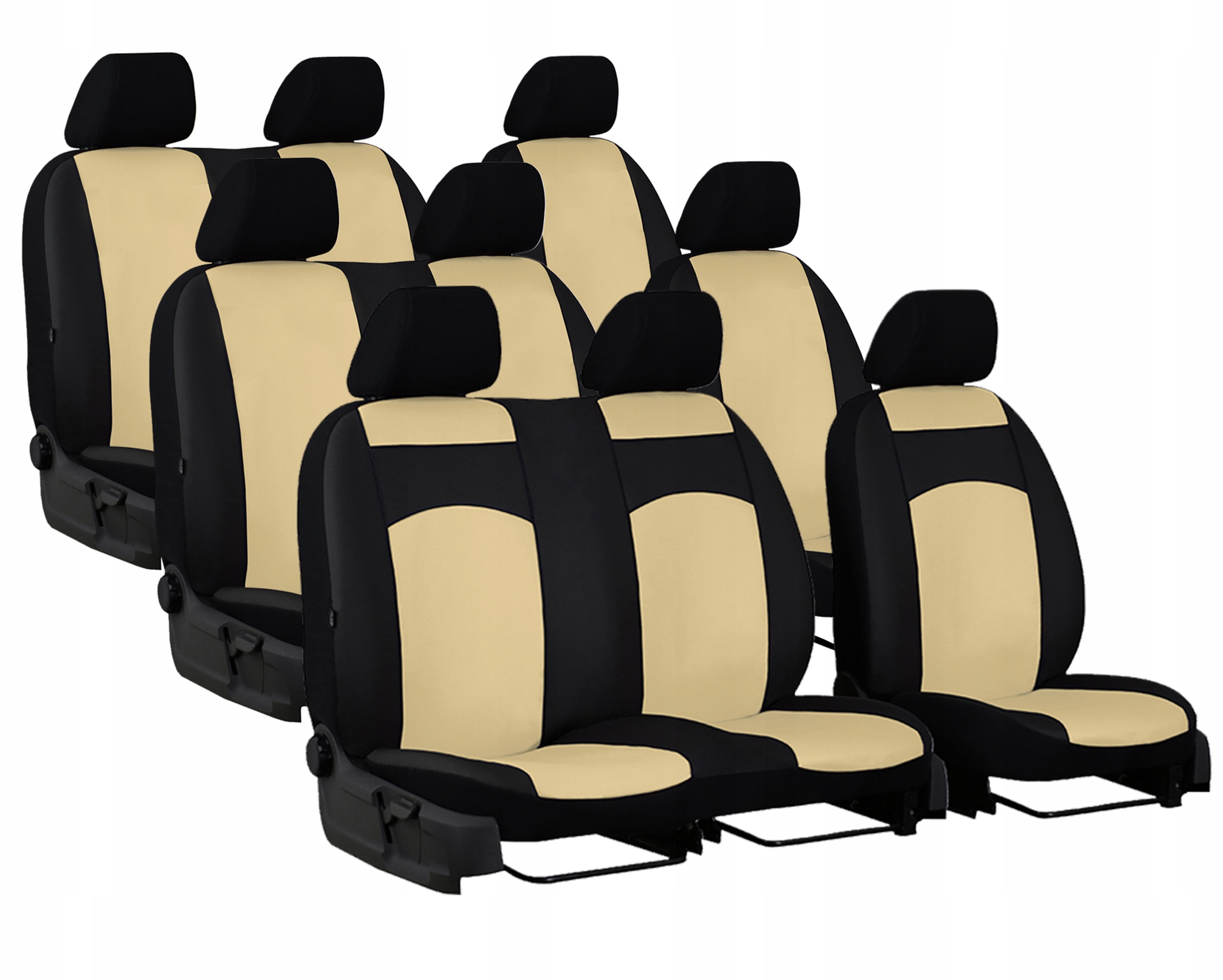 Kožené Odměrné Potahy Na Křesla Bus Pro Vw T5 9 m