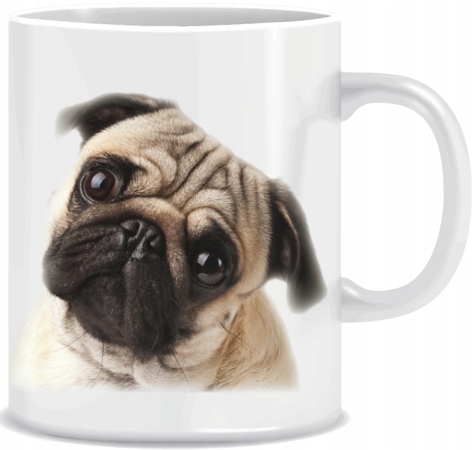 

Kubek Pies Mops na prezent 330ml + kartonik