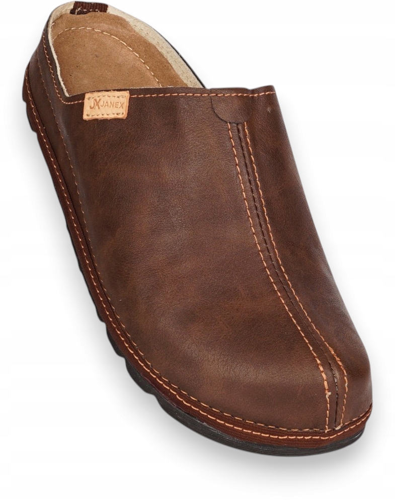 Nazouváky Dámské Kožené Hnědé Do Práce Školy Domu Zahrady Silné Pohodlné