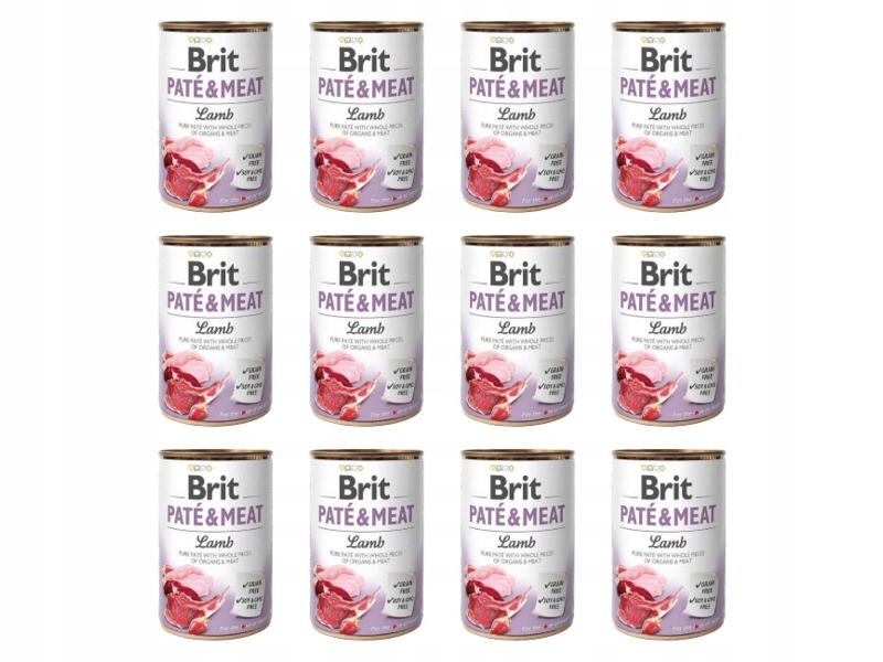 Karma dla psa Brit Pate & Meat Jagnięcina 12 x 800 g