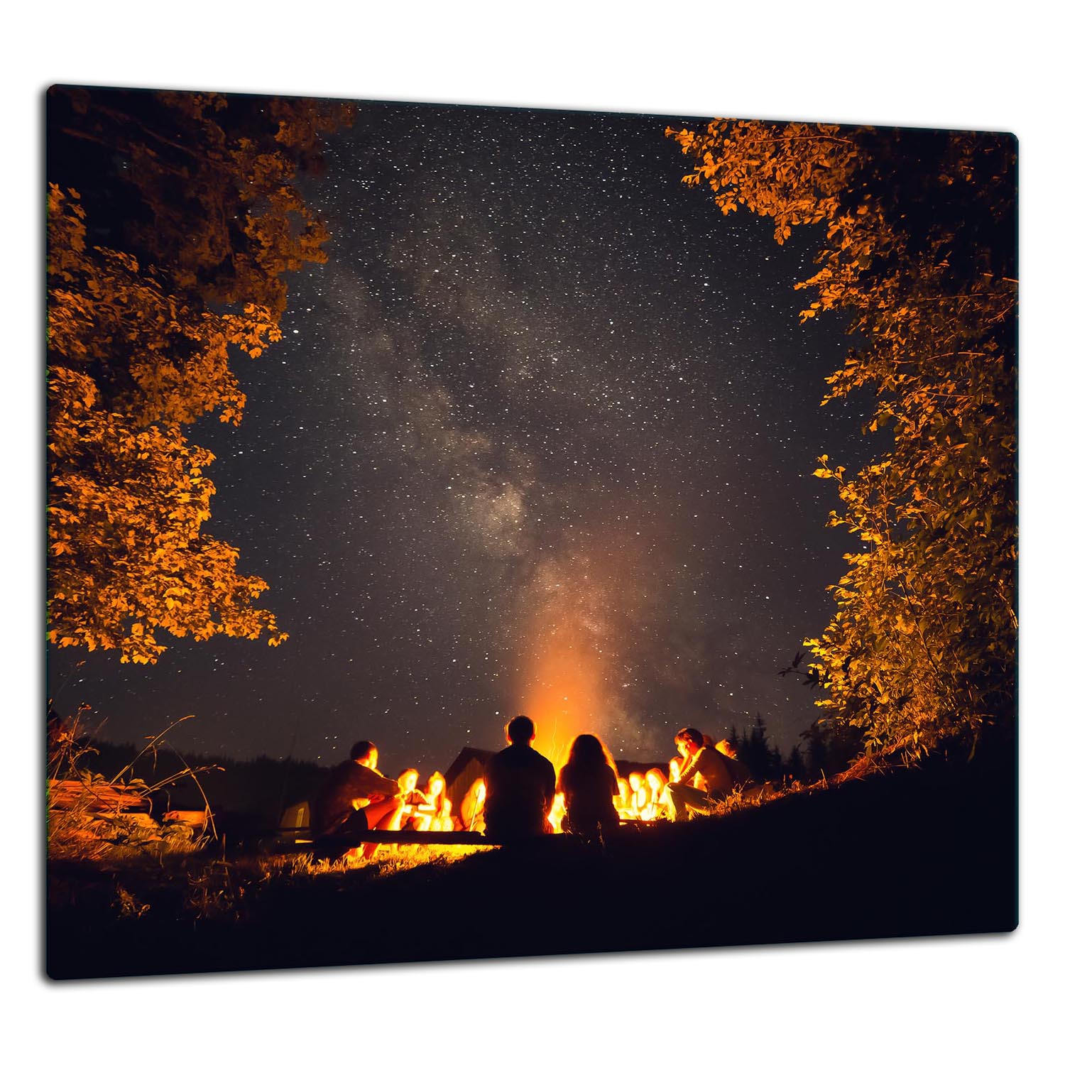 Skleněná Ochranná Deska Panel Lepidlo 65x60 Večer Lacobel 7v1
