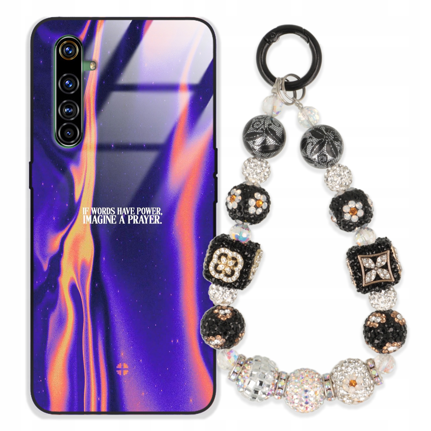 Puzdro Pre Realme X50 Pro Glass Kľúčenka Elegantné Prémiový Dizajn Puzdra