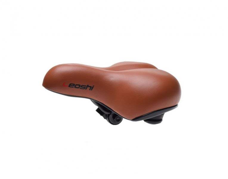 Siodełko Siedzenie Rowerowe Brąz Elastomer Leoshi