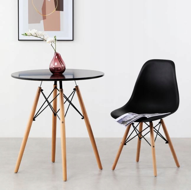 STÓŁ okrągły biały SKANDYNAWSKI jadalnia SALON 60 cm x 75 cm LOFT Marka LitigoMeble