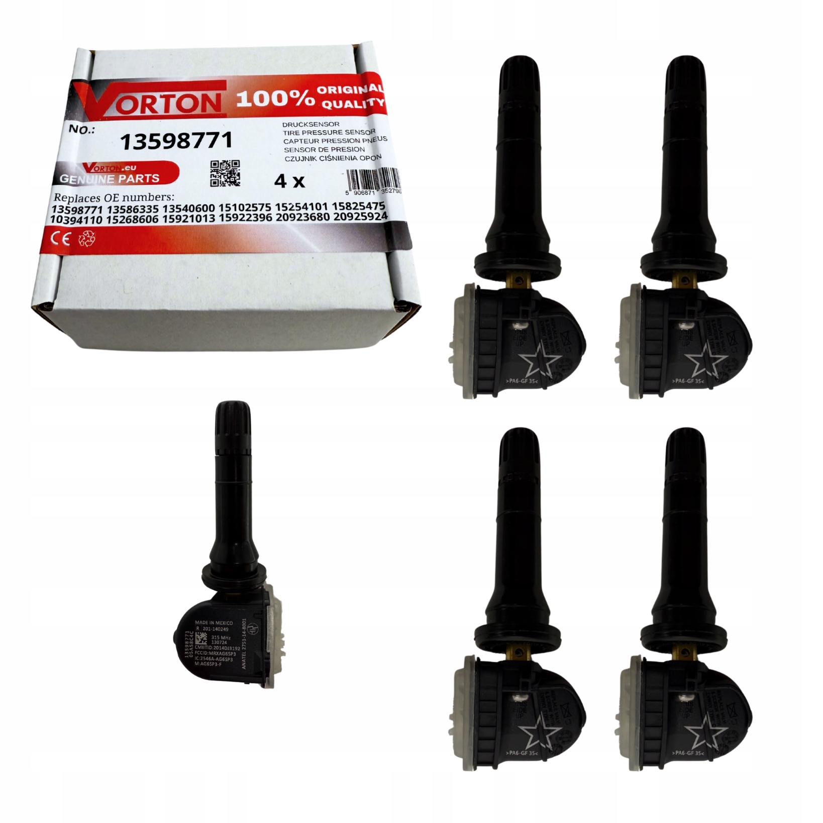 Snímače Tlaku Vzduchu Pneumatík Koles Tpms Gmc Pontiac Chevrolet Aveo