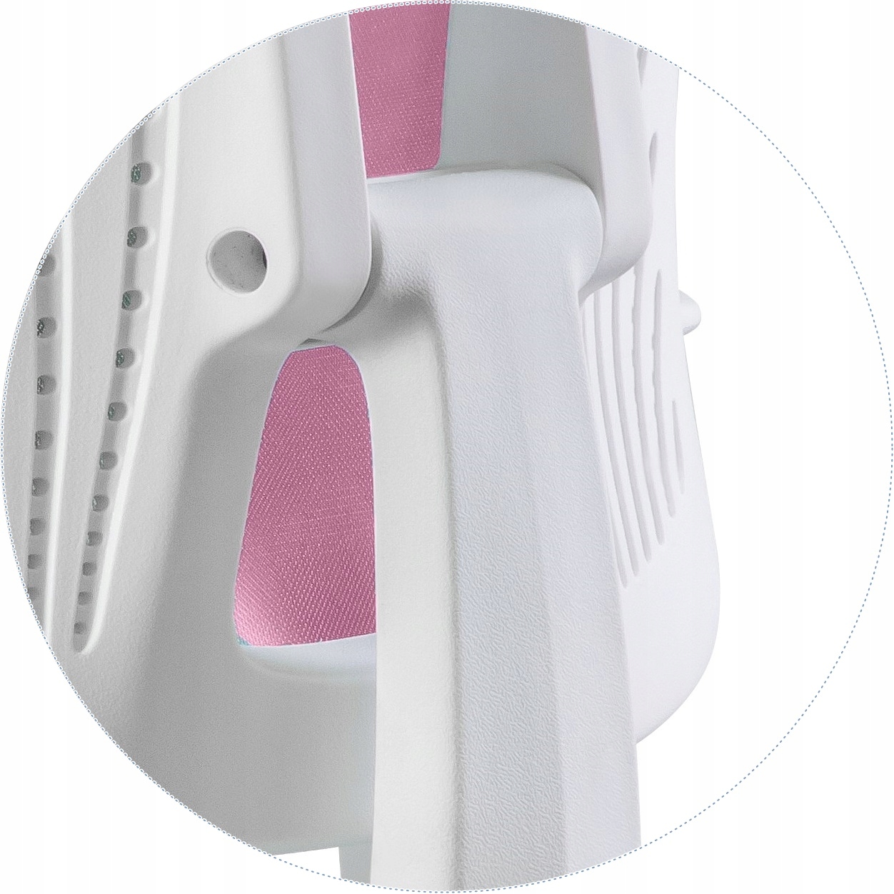 Krzesło Obrotowe SPARKY Różowe Biurkowe Dla Dzieci Siatka Tkanina Niskie Głębokość mebla 56 cm