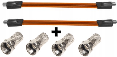 Zestaw 2 x Przejście podokienne + 4 wtyk f televes