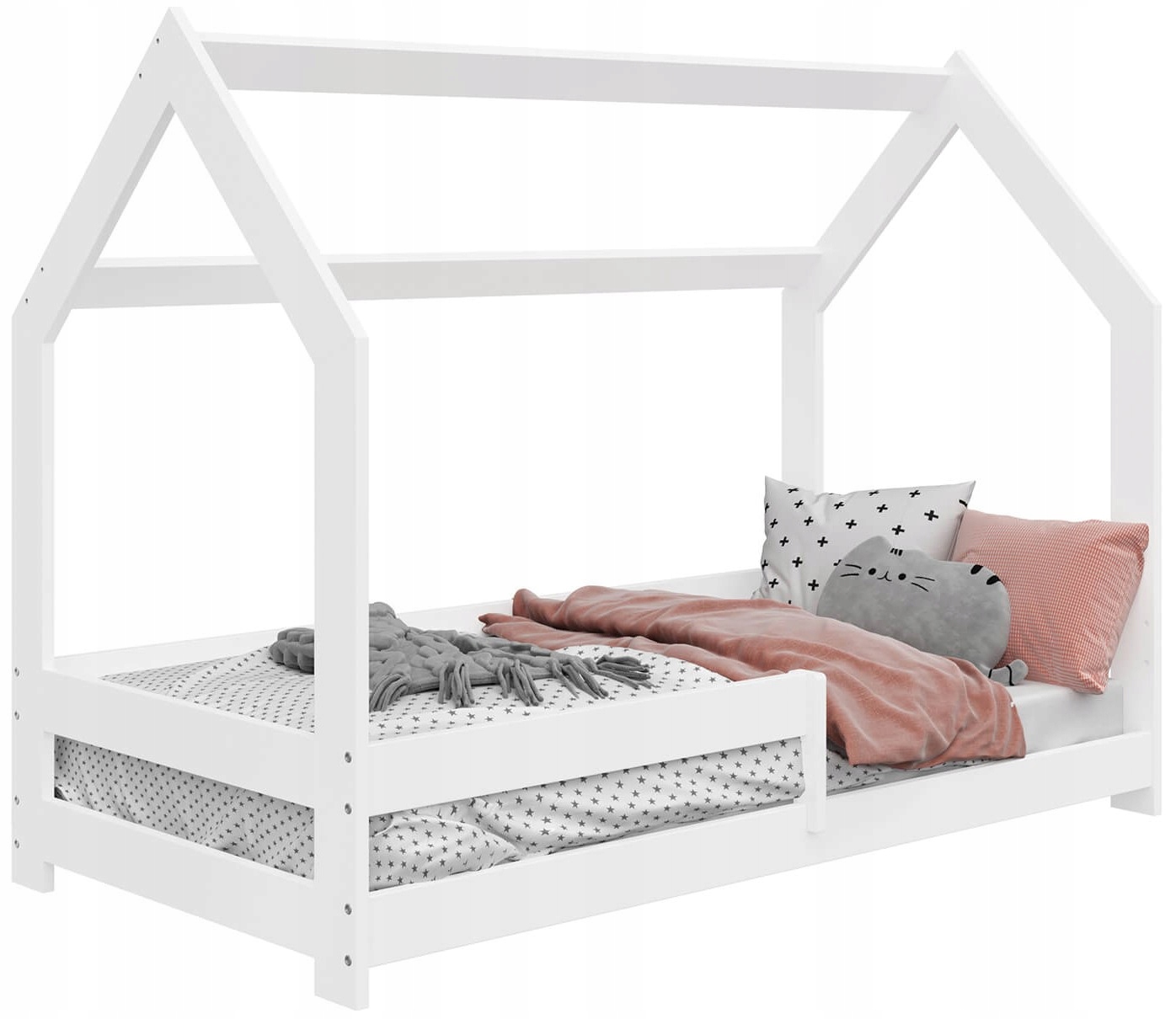 

Łóżko Domek Dziecięce 160x80 Dla Dzieci Białe D5