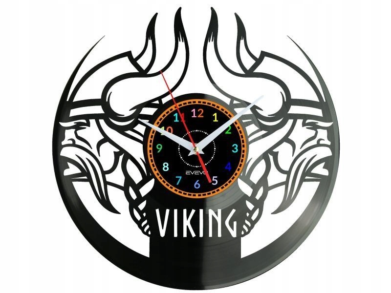 Viking Dárek Originální dekorace do domu Hodiny z vinylové desky