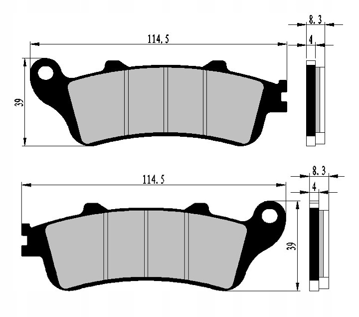 KLOCKI HAMULCOWE PRZÓD TYŁ HONDA VTX 1800 C 02-08 Producent Nistal